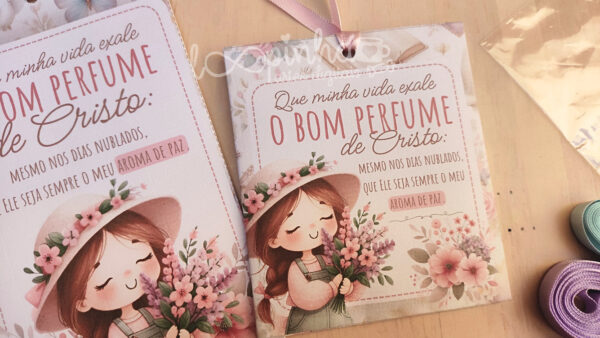 Sachês/Envelopes Aromáticos – Tema Frases Cristãs/Evangélica