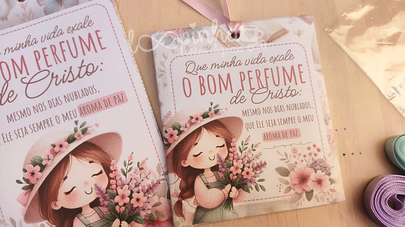 Sachês/Envelopes Aromáticos – Tema Frases Cristãs/Evangélica