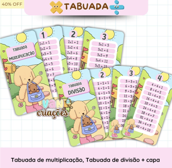 Tabuada Bobbie Goods - Menina e Menino