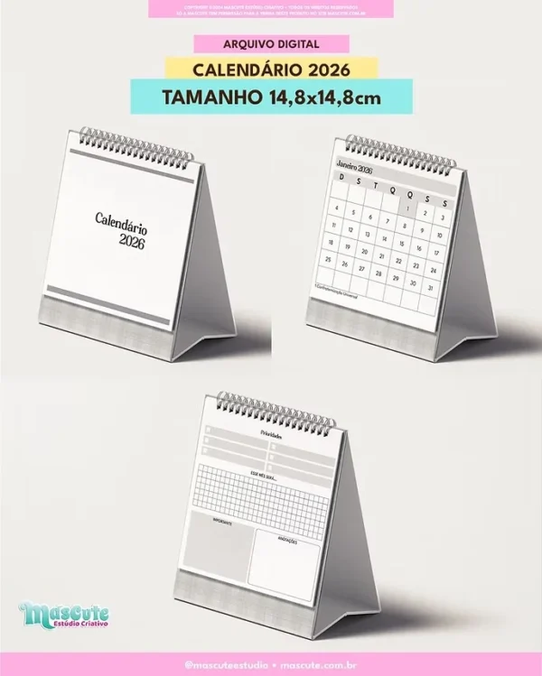COMBO Calendários de Mesa 2026 - Imagem 2