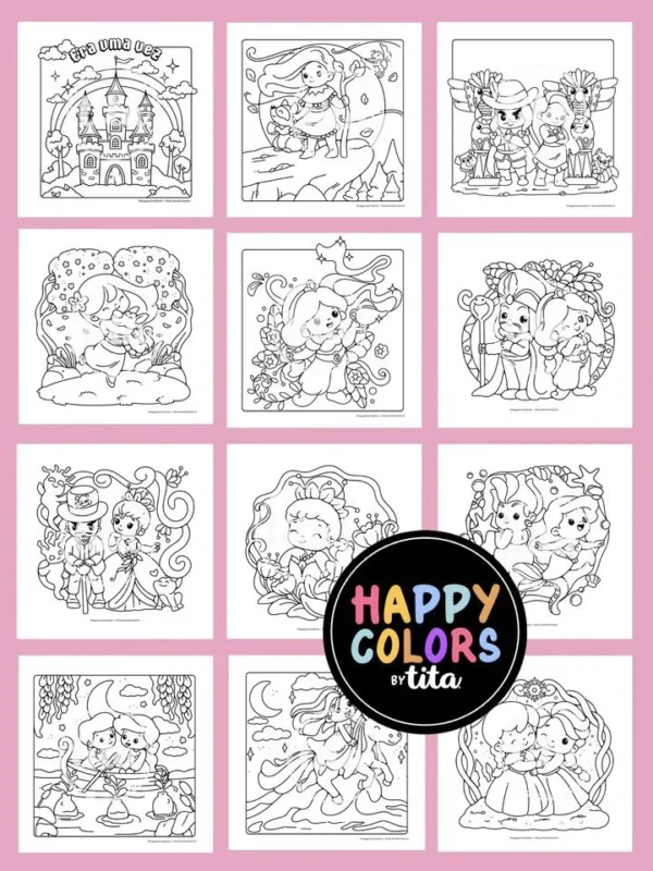 Happy Colors - Combo Vol 19 e 20 + Cards - Princesas 2.0 (Tita) - Imagem 7