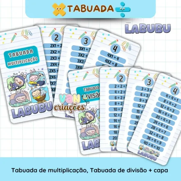 Tabuada Labubu – Menina e Menino