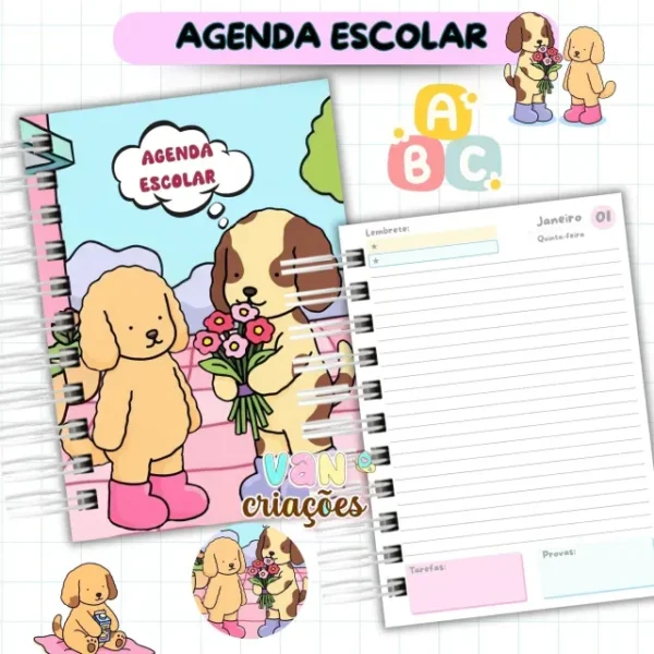 Agenda Escolar Menina 2026 – Bobbie Goods - Imagem 3