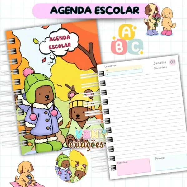 Agenda Escolar Menina 2026 – Bobbie Goods - Imagem 5