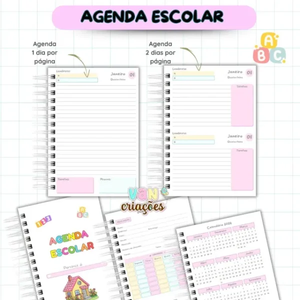 Agenda Escolar Menina 2026 – Bobbie Goods - Imagem 2