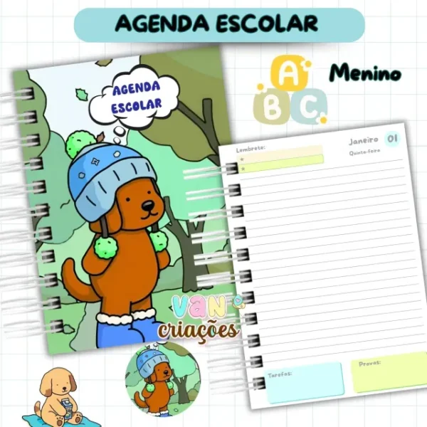 Agenda Escolar Menino 2026 – Bobbie Goods - Imagem 4