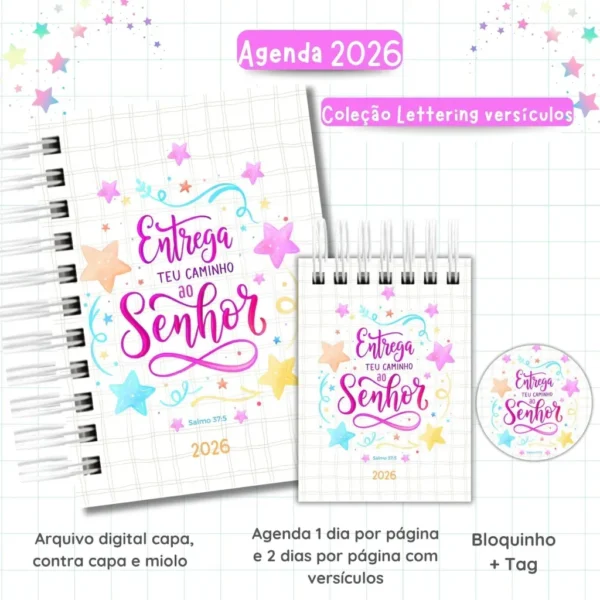 Coleção Agenda 2026 Lettering versículos - Imagem 5