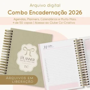 Combo Encadernação | 2026 (Papel Sorriso)