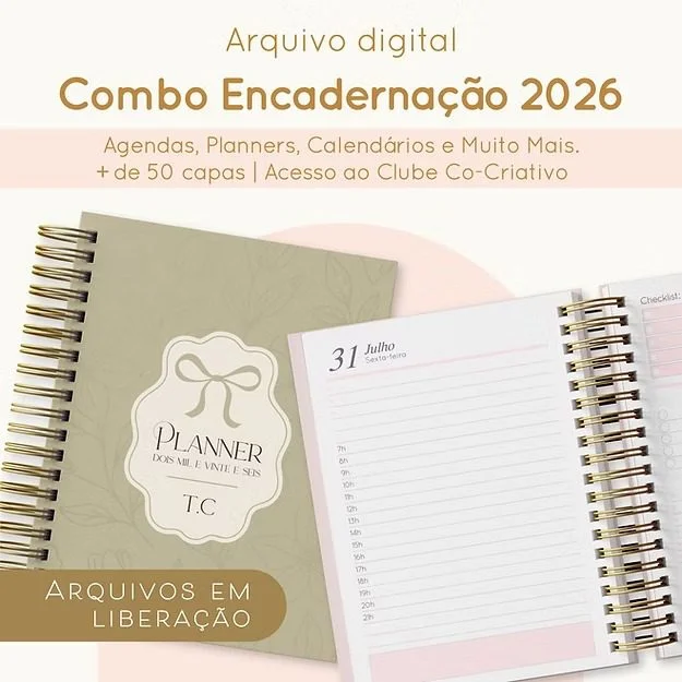 Combo Encadernação | 2026 (Papel Sorriso)
