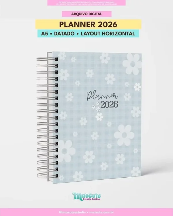 Planner Datado 2026 – A5 Horizontal