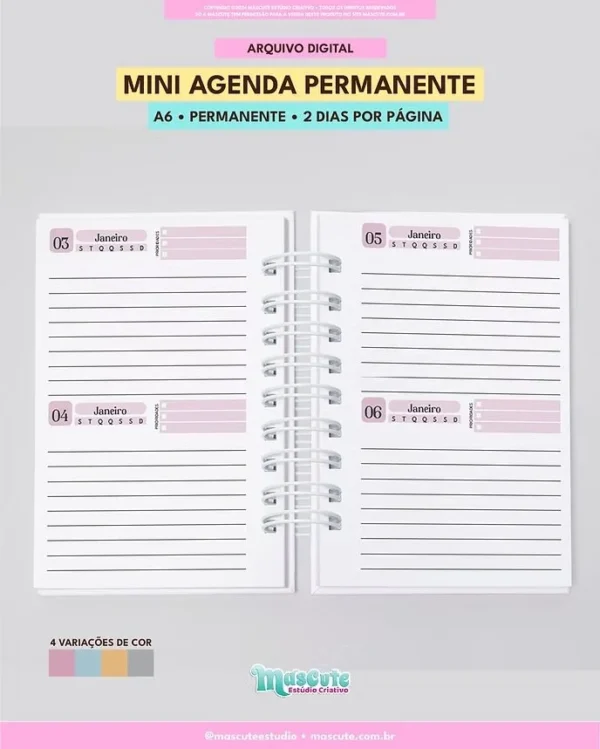 Mini Agenda Permanente – A6 2DPP - Imagem 4