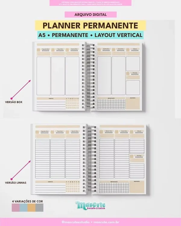 Planner Permanente – A5 Vertical - Imagem 2