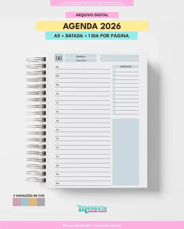 Agenda Datada 2026 – A5 1DPP - Imagem 6