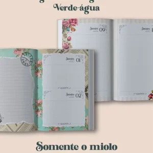 Miolo Agenda Vintage 2026 Costura (Perfeito Miolo)