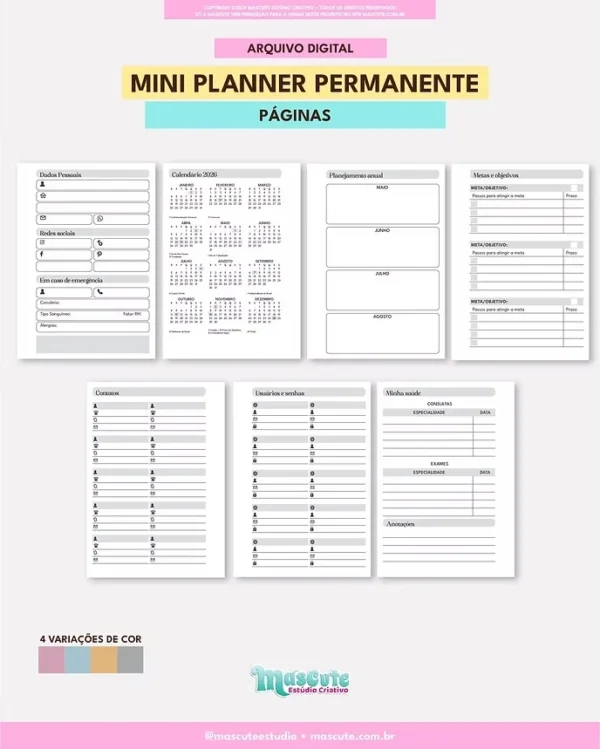 Mini Planner Permanente – A6 - Imagem 5