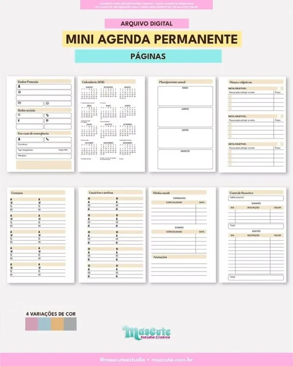 Mini Agenda Permanente – A6 2DPP - Imagem 3
