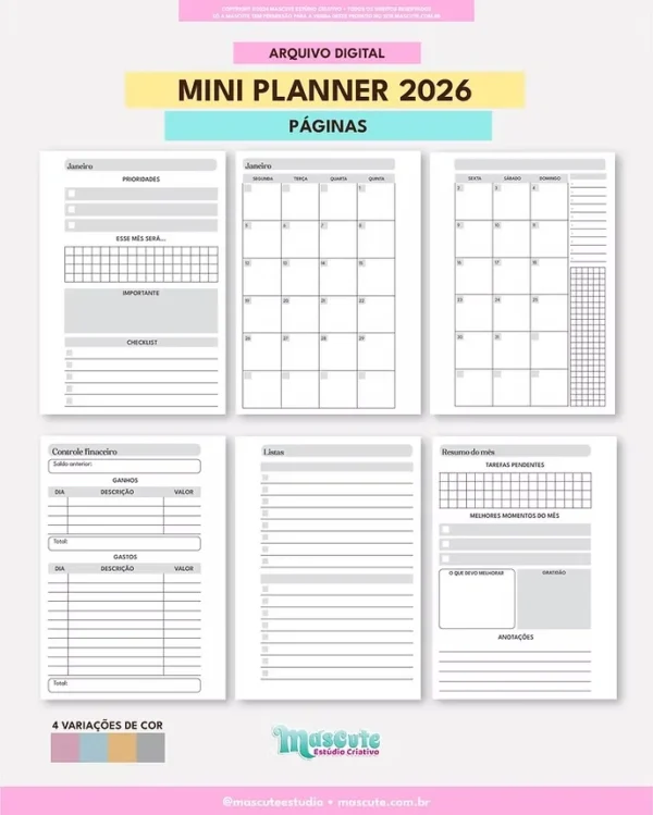 Mini Planner 2026 - A6 - Imagem 4