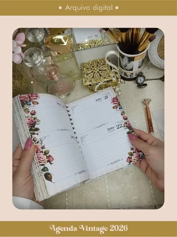 Miolo Agenda Vintage 2026 wireo (Perfeito Miolo)