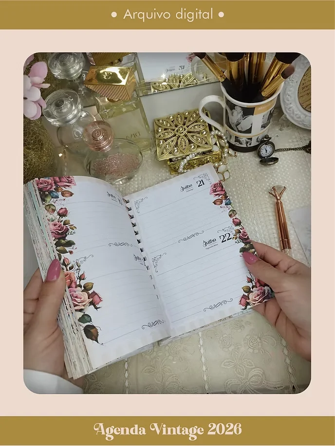 Miolo Agenda Vintage 2026 wireo (Perfeito Miolo)
