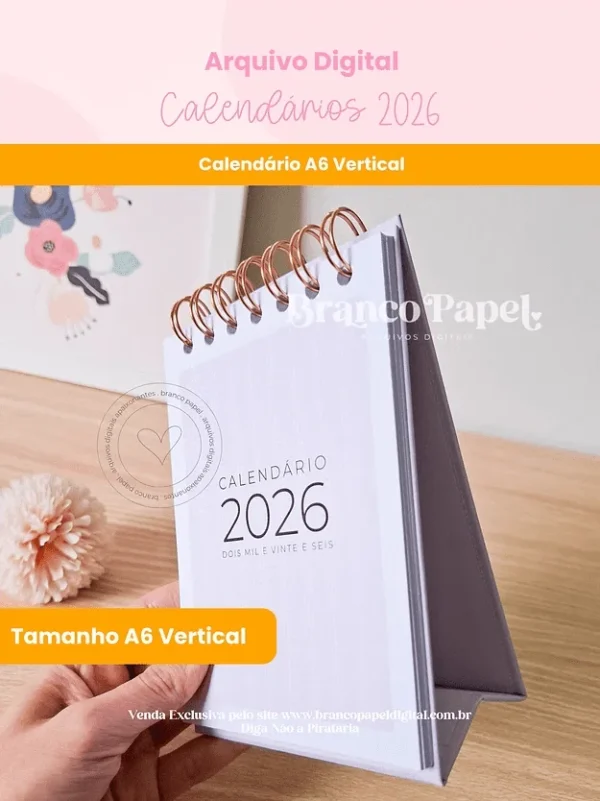 Calendários 2026 (Branco Papel) - Imagem 7