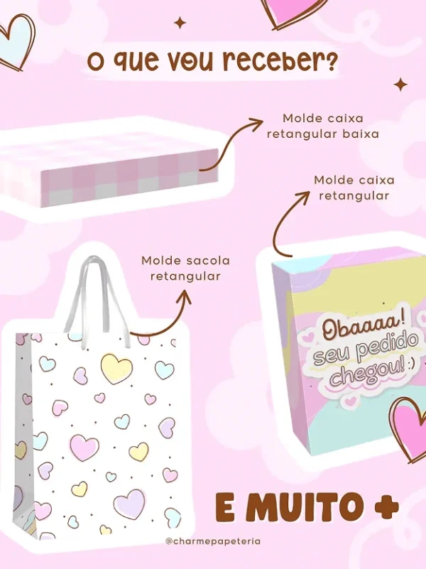 Moldes Caixinhas – Editáveis no CANVA - Imagem 6