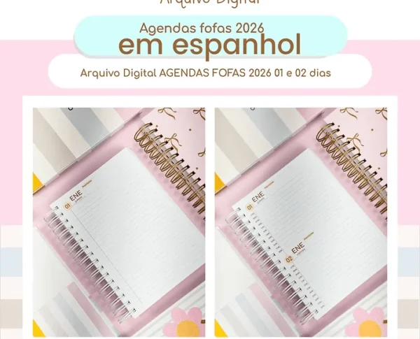 Agenda A5 2026 em Espanhol (Estúdio G19)