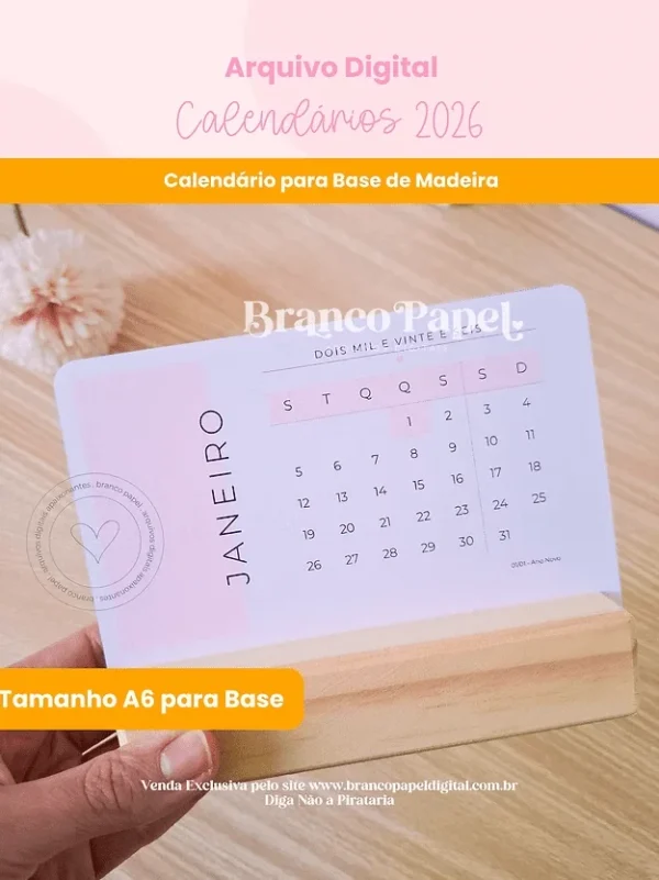 Calendários 2026 (Branco Papel) - Imagem 2