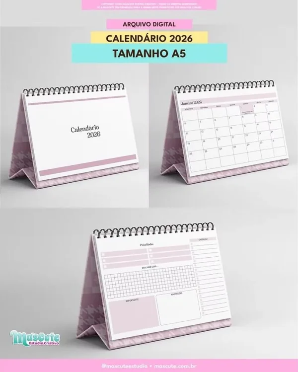 COMBO Calendários de Mesa 2026 - Imagem 3
