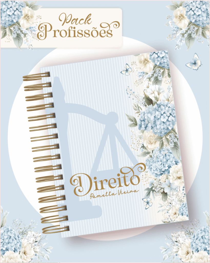Profissões 2026: Floral Azul (Pamella)