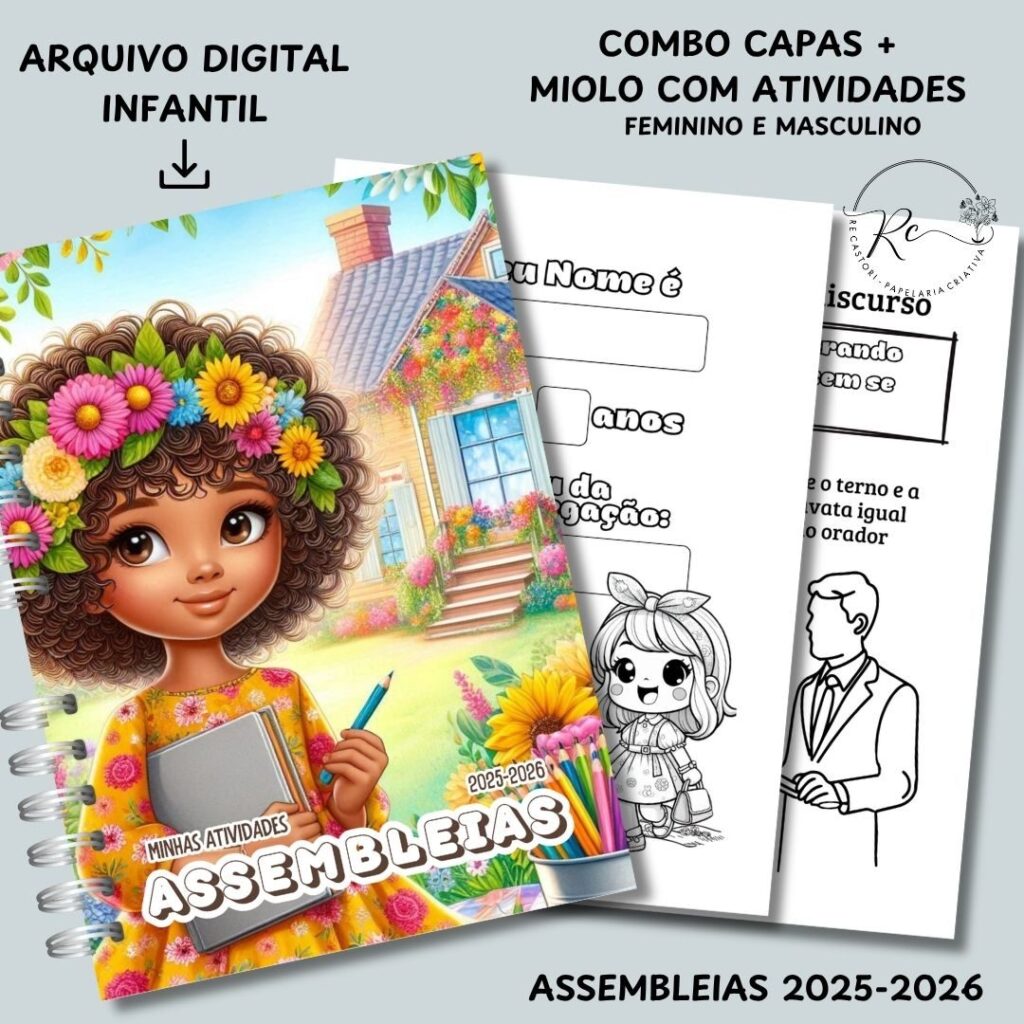 Kit Caderno Infantil Atividades Assembleias 2025 |2026 (Re Castori)