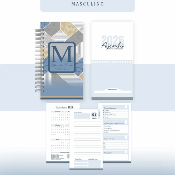 Arquivo Agenda Mármore Masculino - Pamella - Imagem 7