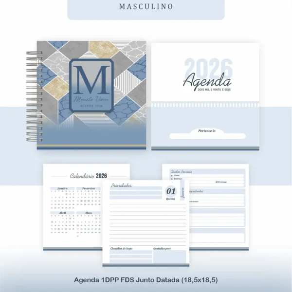 Arquivo Agenda Mármore Masculino - Pamella - Imagem 5