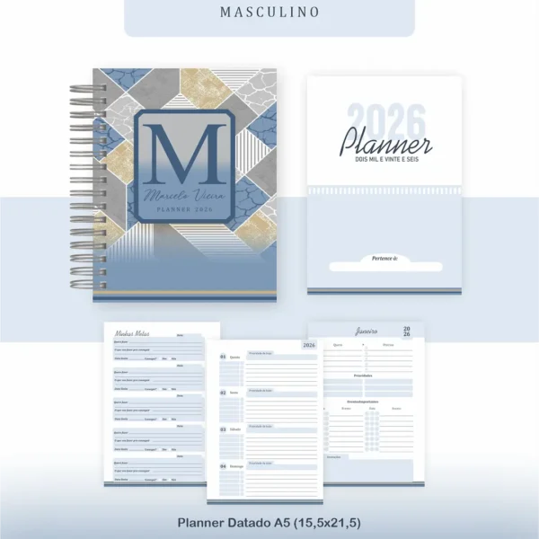 Arquivo Agenda Mármore Masculino - Pamella - Imagem 4