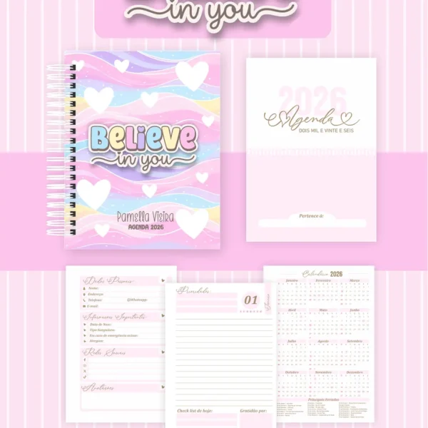 Arquivo Agenda Believe In You - Pamella - Imagem 3