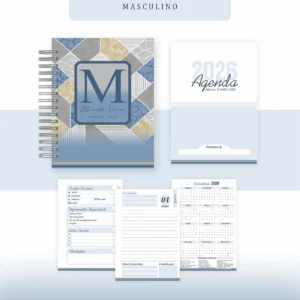 Arquivo Agenda Mármore Masculino - Pamella