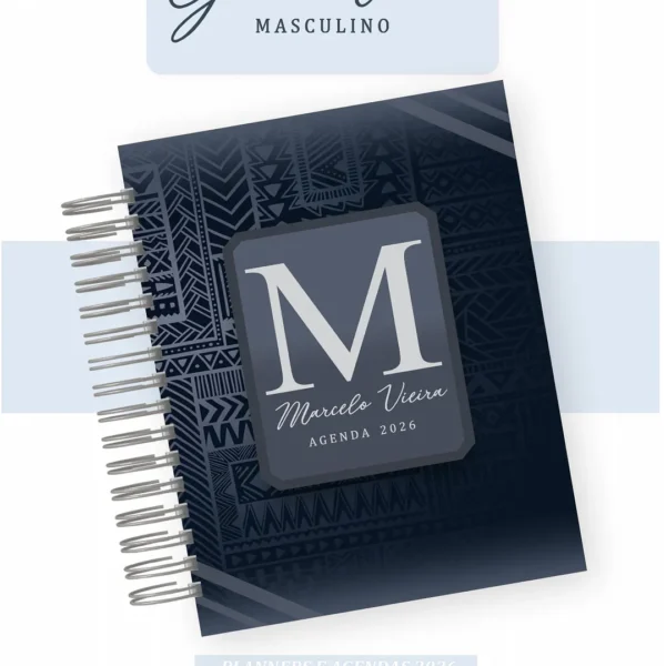 Arquivo Agenda Geométrico Masculino - Pamella