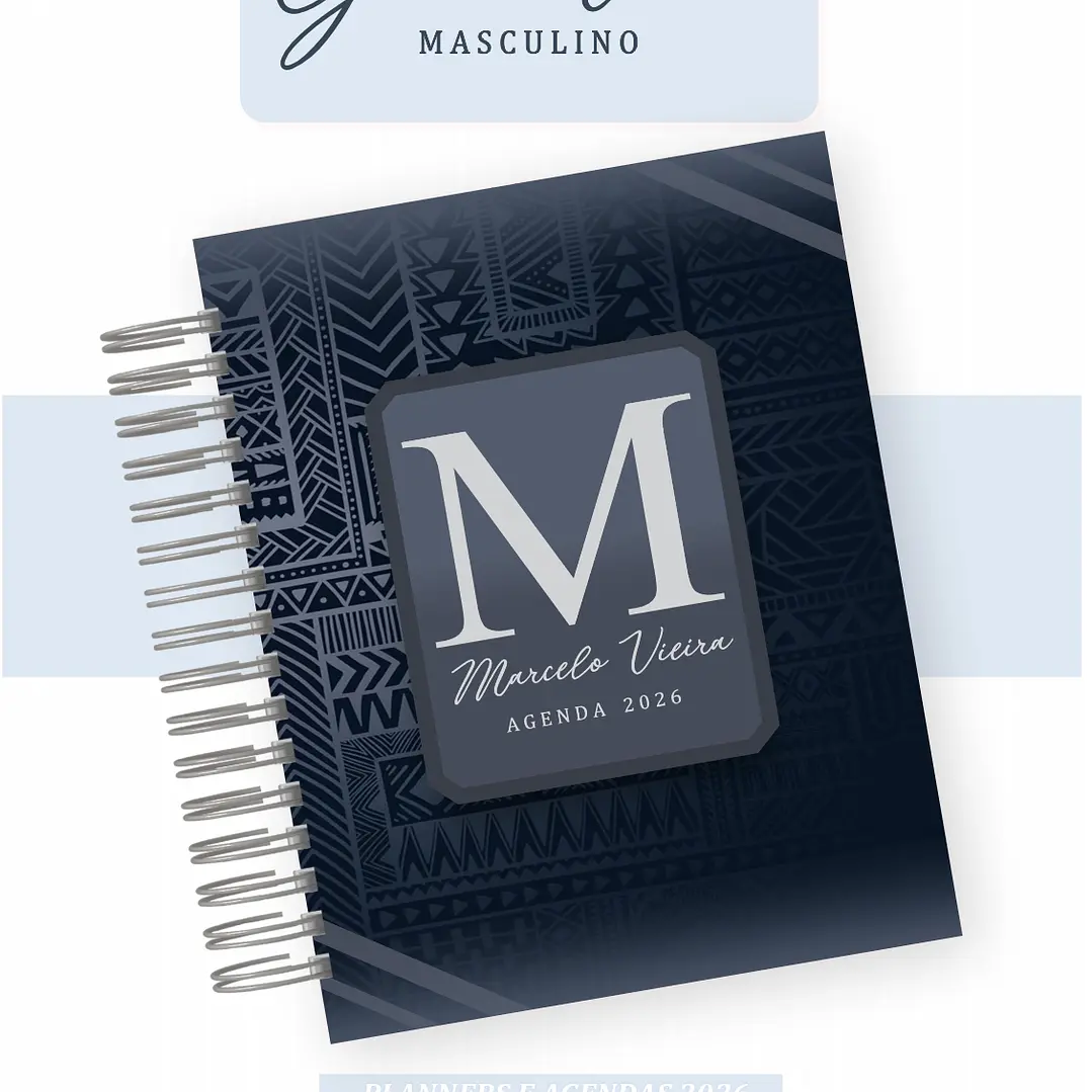 Arquivo Agenda Geométrico Masculino - Pamella