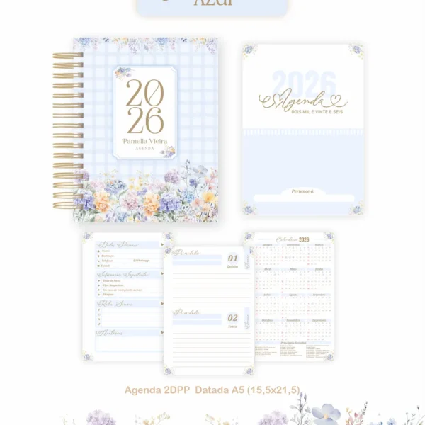 Arquivo Agenda Garden Azul - Pamella - Imagem 4