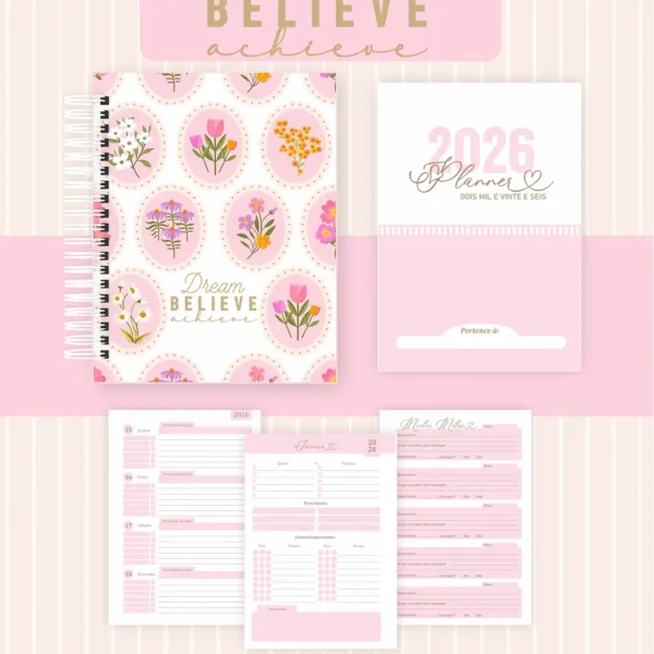 Arquivo Agenda Dream Believe Achieve - Pamella - Imagem 3