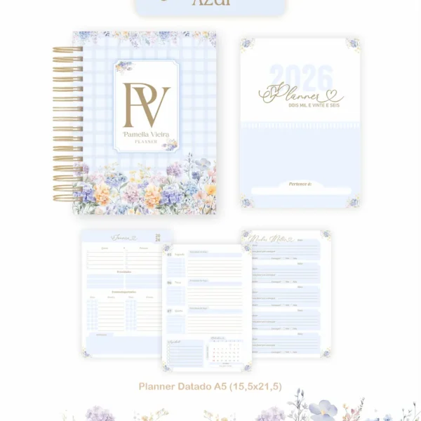 Arquivo Agenda Garden Azul - Pamella - Imagem 2