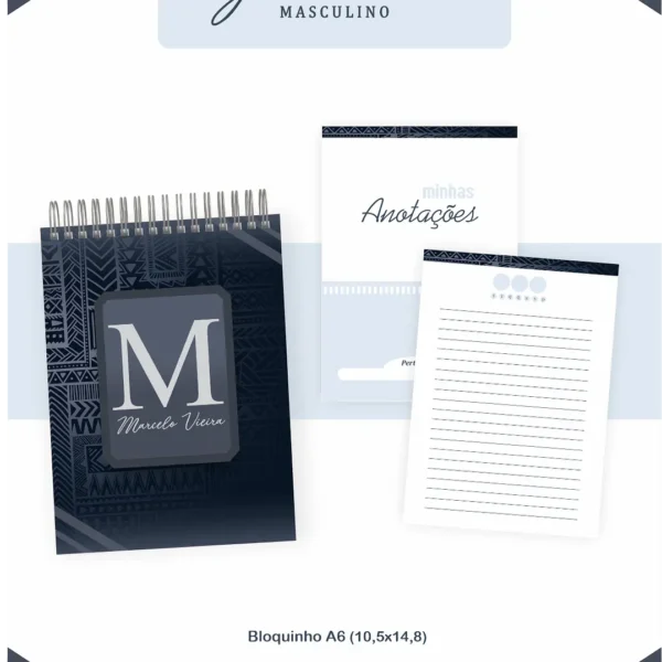 Arquivo Agenda Geométrico Masculino - Pamella - Imagem 2
