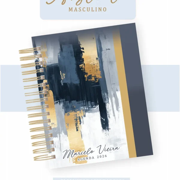 Arquivo Agenda Abstrato Masculino - Pamella
