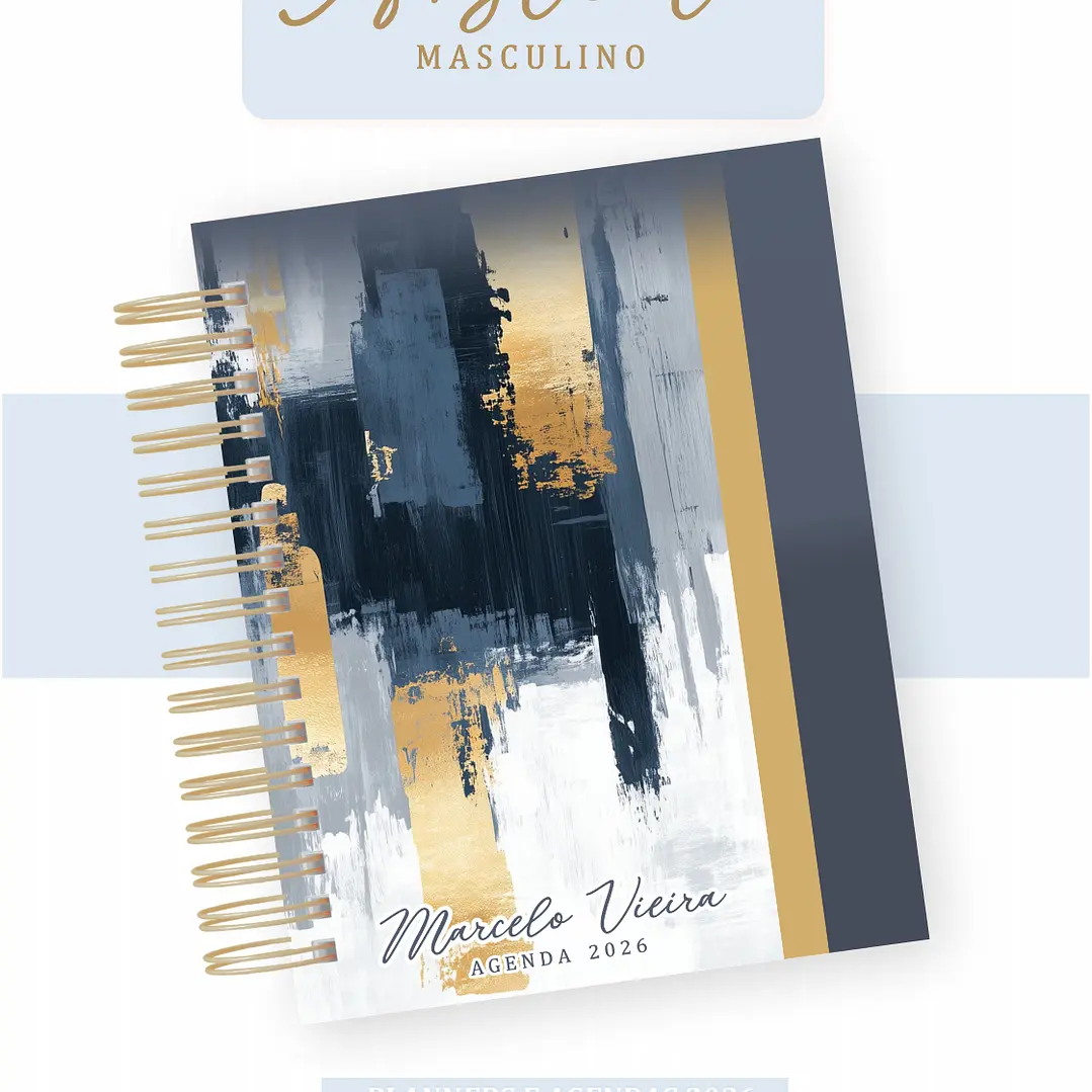 Arquivo Agenda Abstrato Masculino - Pamella