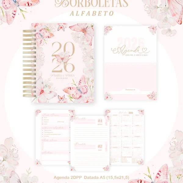 Arquivo Agenda Alfabeto Borboletas - Pamella - Imagem 6