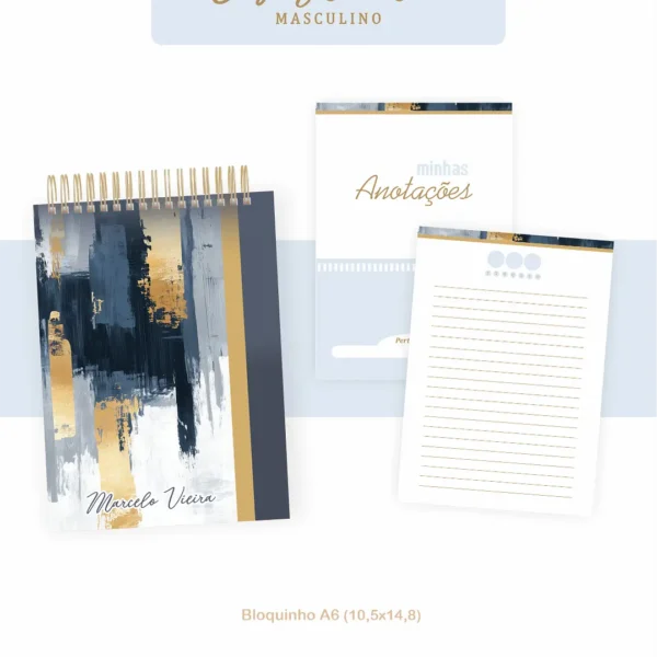 Arquivo Agenda Abstrato Masculino - Pamella - Imagem 2