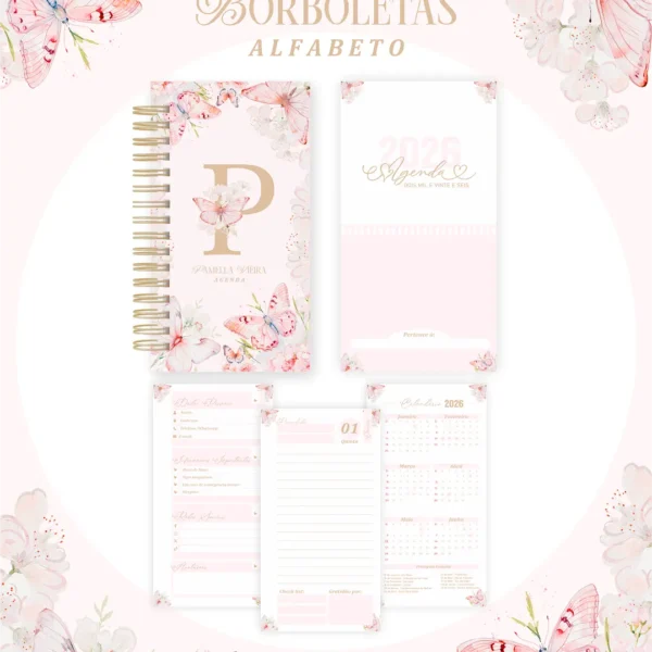 Arquivo Agenda Alfabeto Borboletas - Pamella - Imagem 5