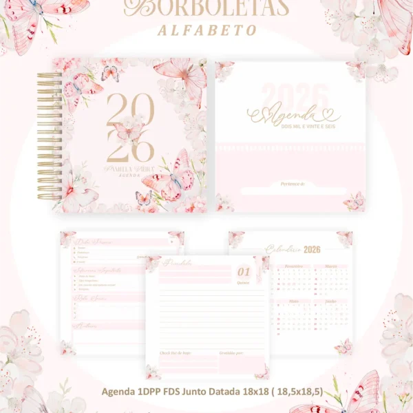 Arquivo Agenda Alfabeto Borboletas - Pamella - Imagem 3