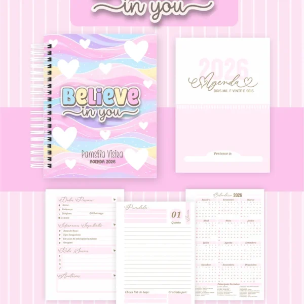 Arquivo Agenda Believe In You - Pamella - Imagem 2