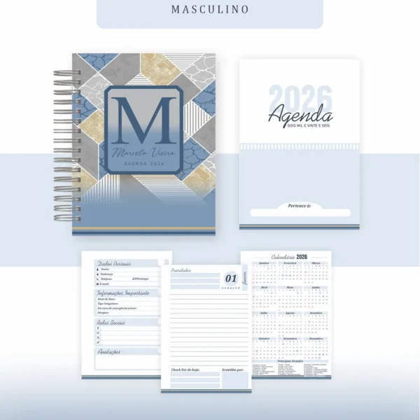 Arquivo Agenda Mármore Masculino - Pamella - Imagem 8