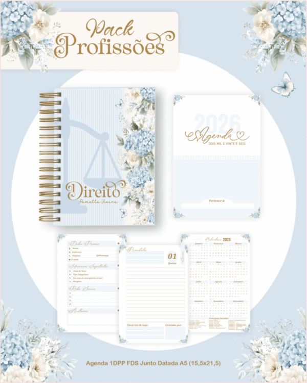 Profissões 2026: Floral Azul (Pamella) - Imagem 7